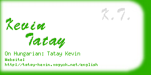kevin tatay business card